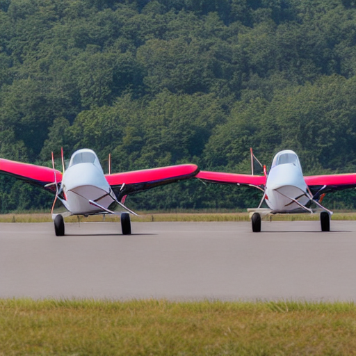 025_Two small planes sitting near each other on a run way..png